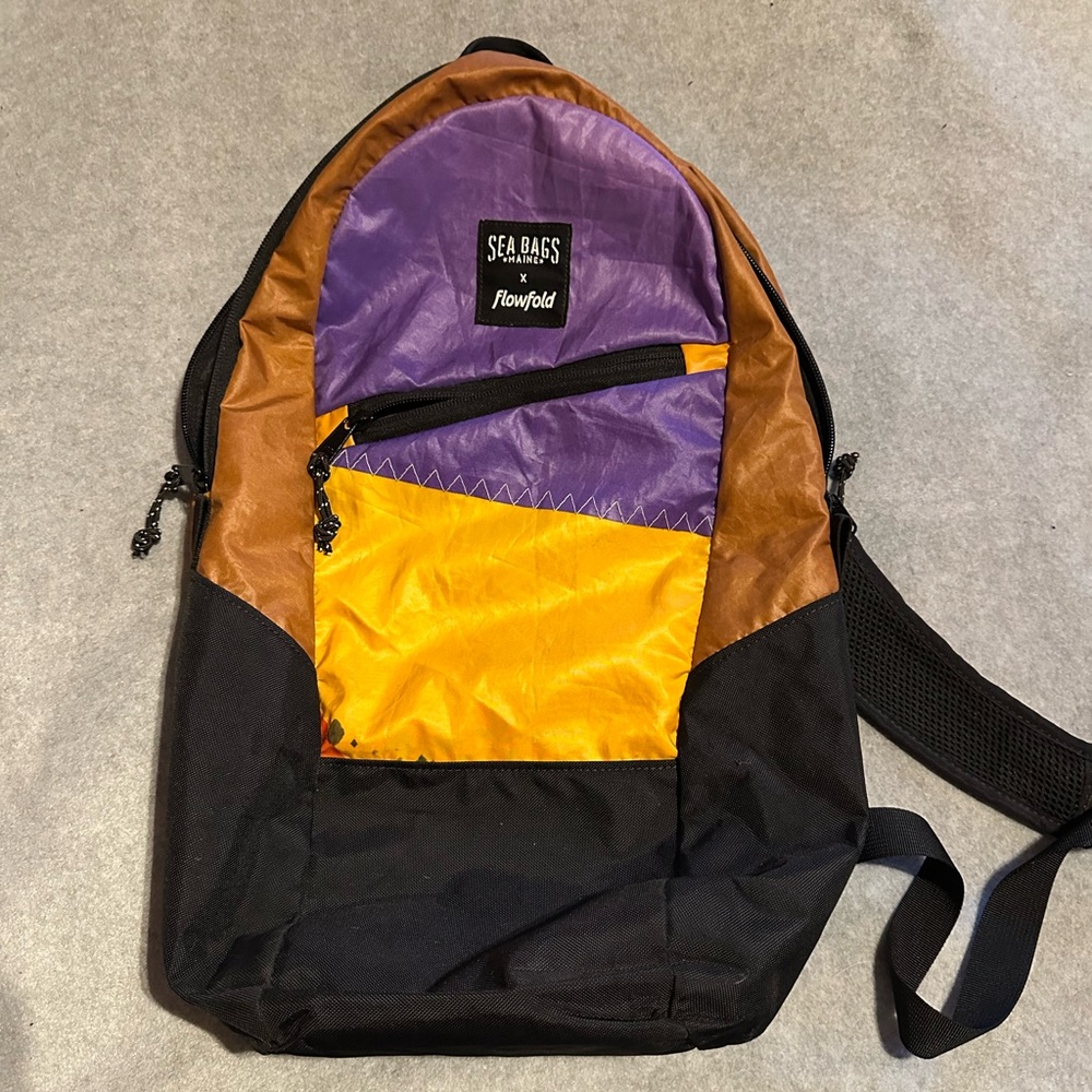 Sea Bag vintage purple and orange back pack